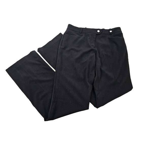 CCN Women's 2 Calvin Klein Black Straight Leg Dress Pants Slacks Trousers EUC - Picture 1 of 6